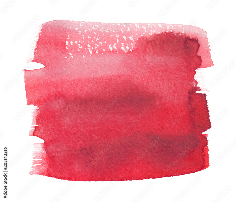 Pale to bright pink square gradient painted in watercolor on clean white background