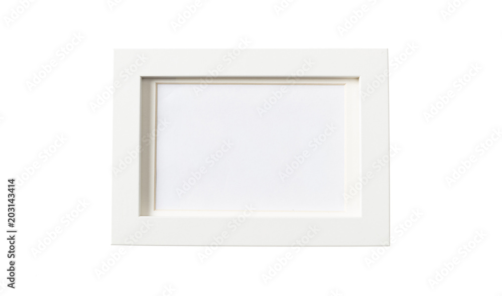 White empty frame isolated on white background White empty frame isolated on white background