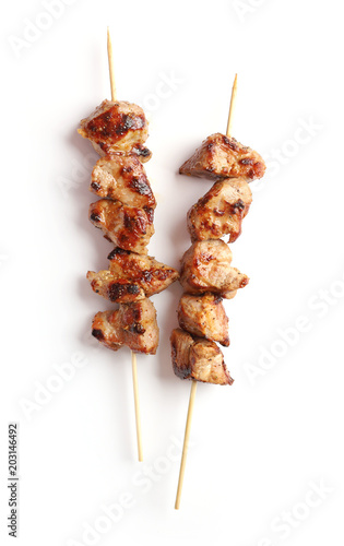 Pork shish kebab photo