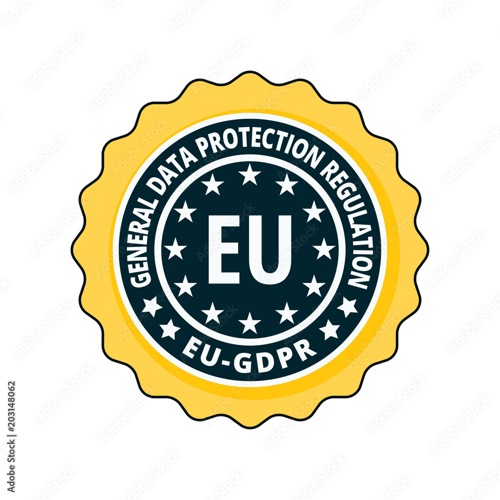 Fototapeta premium EU GDPR label illustration