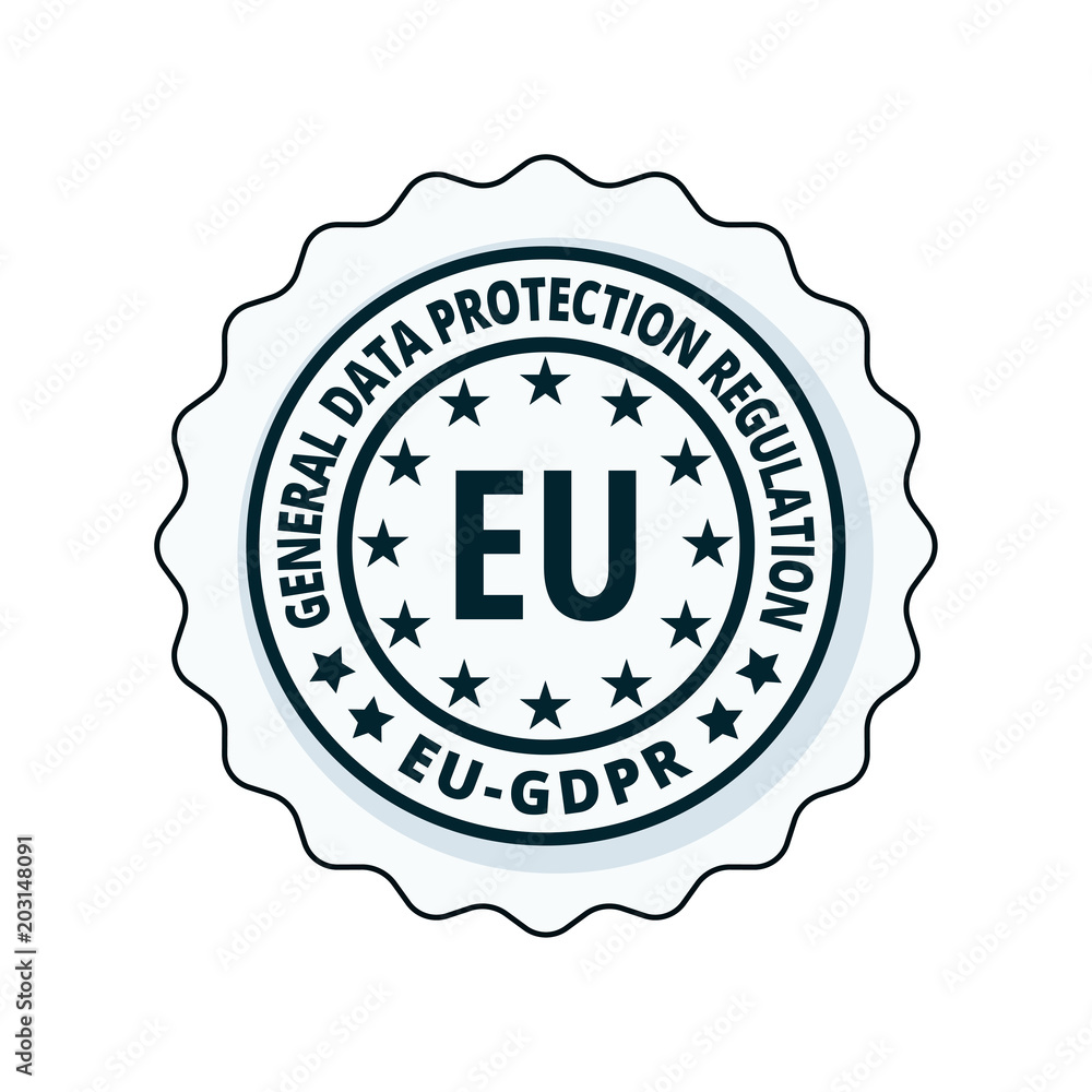 EU GDPR label illustration EU GDPR label illustration