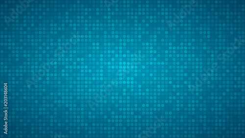 Abstract background of small circles or pixels in light blue colors.
