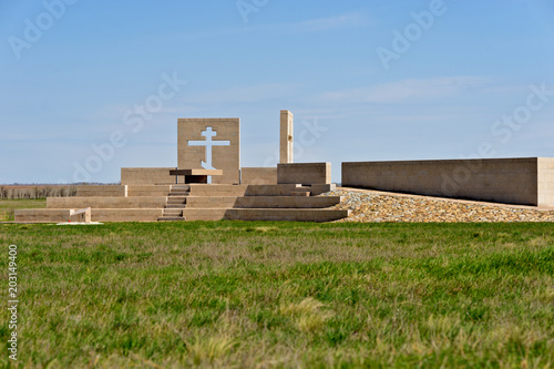 Volgograd. Russia - April 30 2018. A military memorial, Soviet and German cemetary of the soldiers, deceased in the Battle of Stalingrad in the village Rossoshka Gorodishchensky District. photo