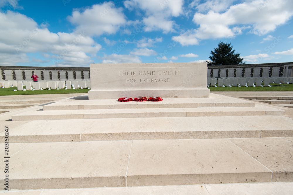 British WWI cemetery, Tyne Cot Belgium Stock Photo Adobe Stock