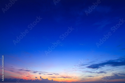 Beautiful sky on twilight time