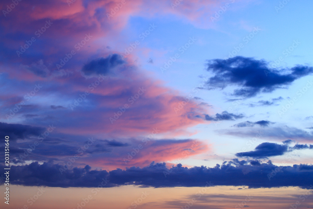 Beautiful sky on twilight time