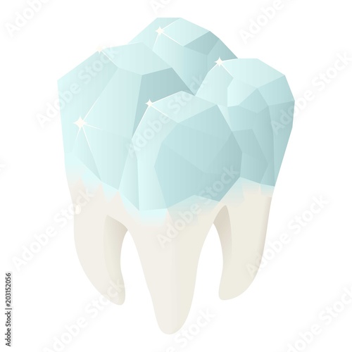 Diamond tooth icon. Isometric of diamond tooth vector icon for web design isolated on white background