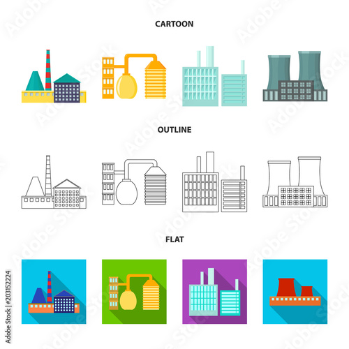 Industry, production.Factory set collection icons in cartoon,outline,flat style vector symbol stock illustration web.
