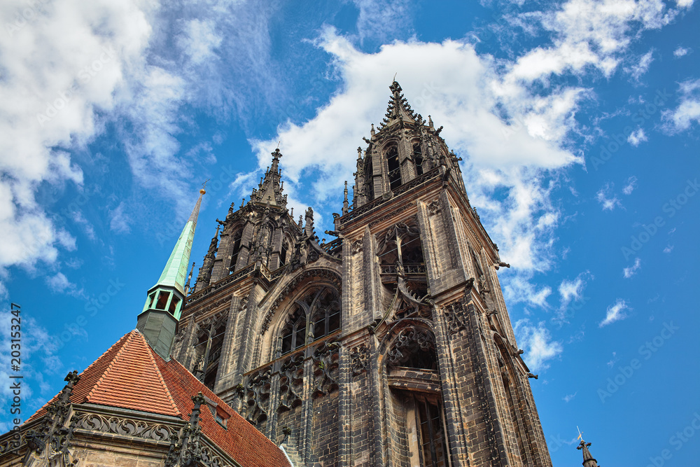 Gothic Meissen Cathedral on the Albrechtsburg Castle, Meissen, Germany
