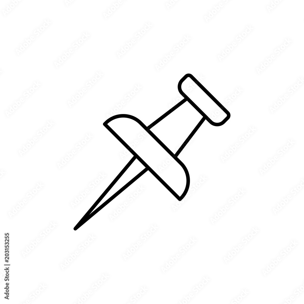 pin location sign line vector black icon pin location sign line vector black icon