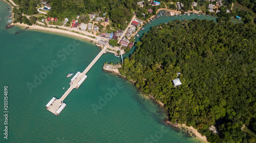 aerial view landscape of port  Koh Yao Noi ,  Krabi Thailand © meen_na