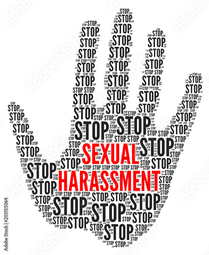 Stop sexual harassment illustration