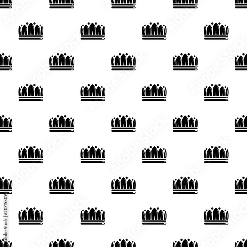 Snow crown pattern vector seamless repeating for any web design
