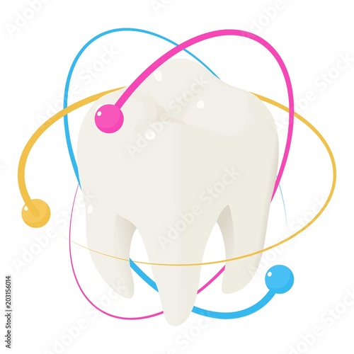 Healthy tooth icon. Isometric of healthy tooth vector icon for web design isolated on white background