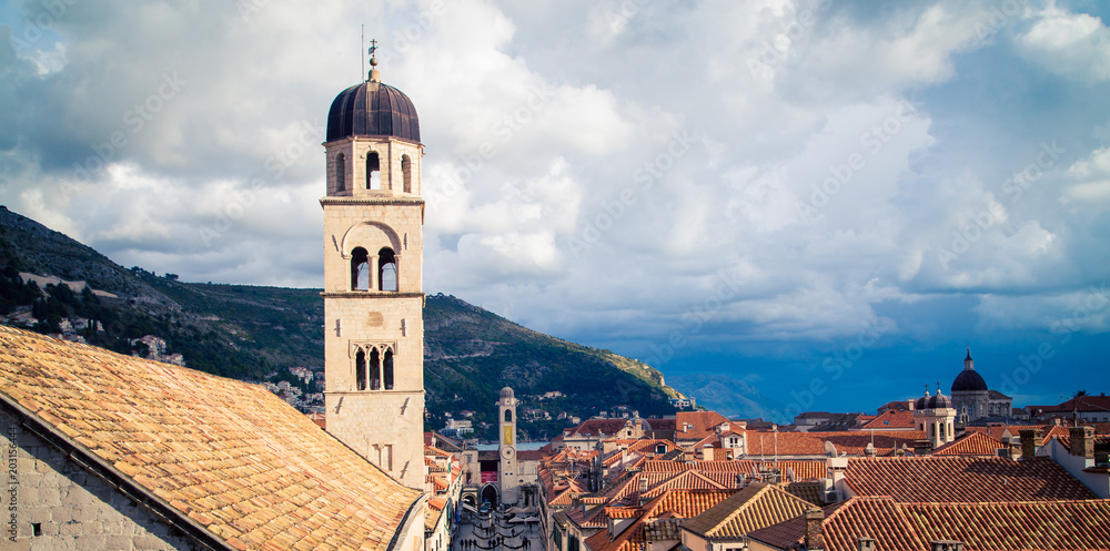 rooftop view of Dubrovnik 
