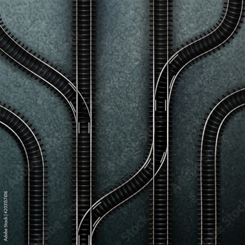 Empty railway tracks