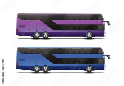Two double-decker buses