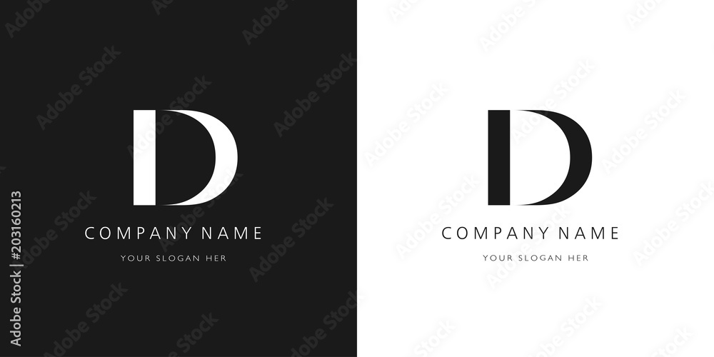 d logo letter design - obrazy, fototapety, plakaty 