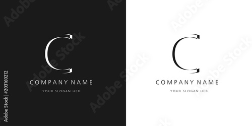 c logo letter design