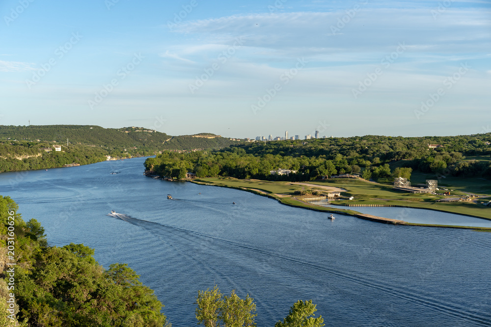 Lake Austin with Downtown Austin in distant background