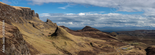 Panorama The Quiraing on Isle of Skye Scotland