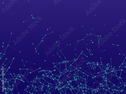 Molecular structure, Internet connection, abstract technology graphic background. Vector illustration