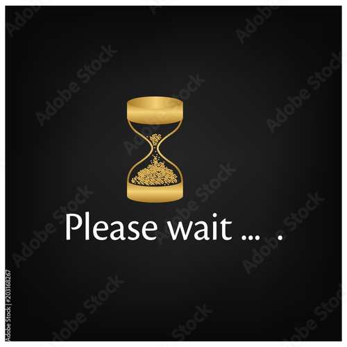 Please wait with hourglass icon