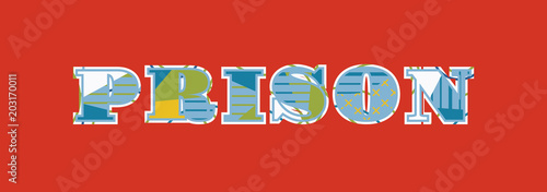 Prison Concept Word Art Illustration