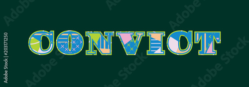 Convict Concept Word Art Illustration