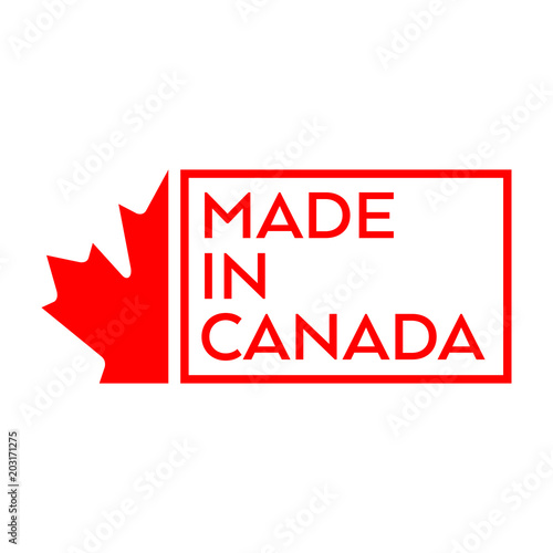 Made in Canada text design