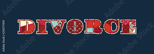 Divorce Concept Word Art Illustration