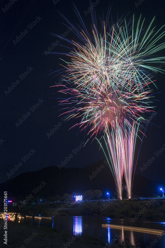 花火と登楼流し