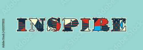 Inspire Concept Word Art Illustration