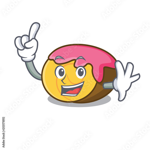Finger swiss roll mascot cartoon