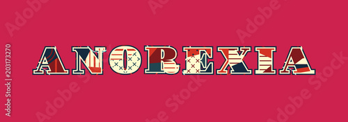 Anorexia Concept Word Art Illustration