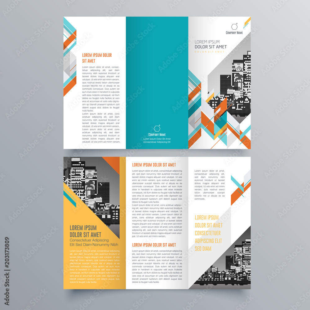 Brochure design, brochure template, creative tri-fold, trend brochure