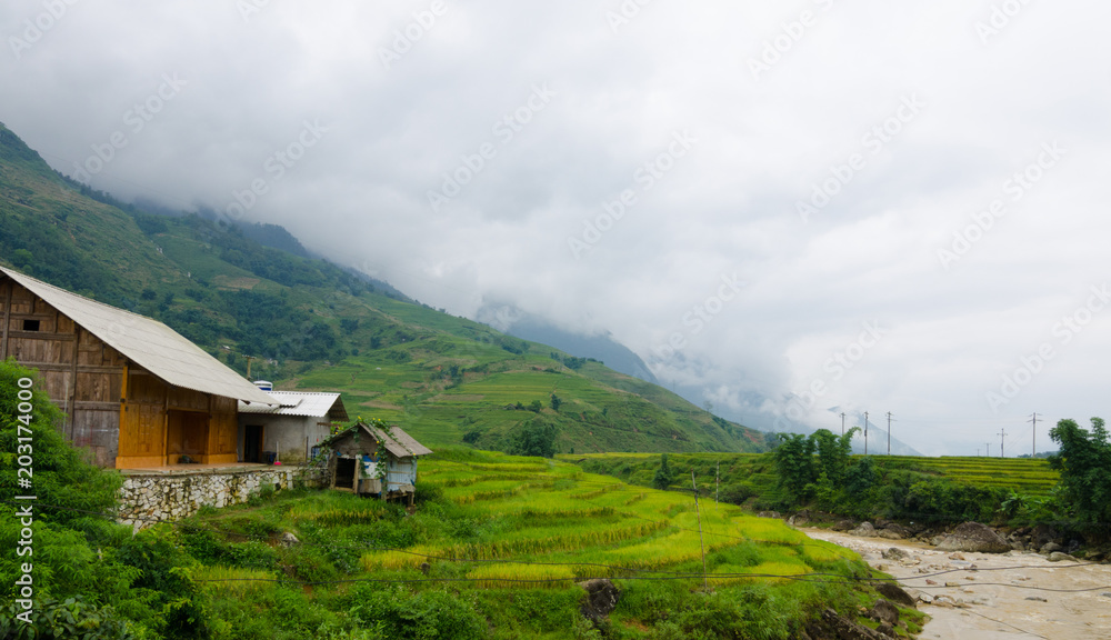 Lao Chai is little town in the valley that is famous about rice field terrace