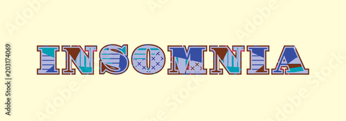 Insomnia Concept Word Art Illustration