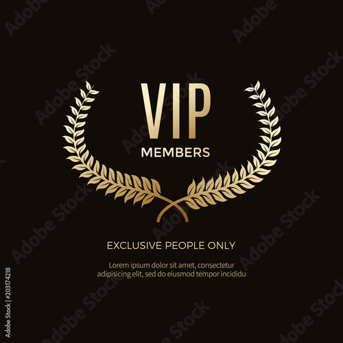 Luxury vip labels and objects