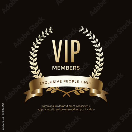 Luxury vip labels and objects