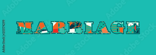 Marriage Concept Word Art Illustration