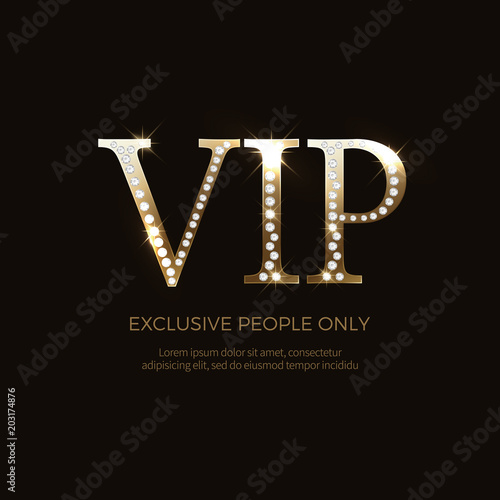 Luxury vip labels and objects