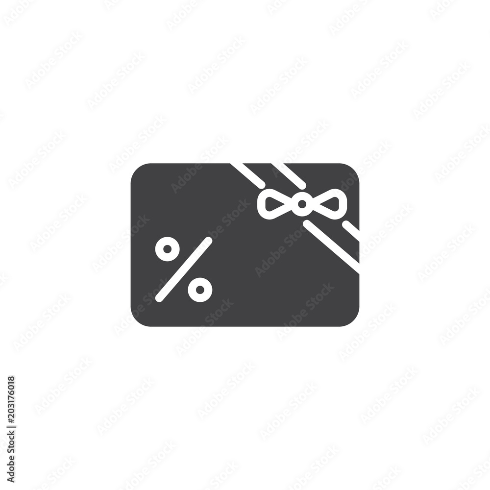 Gift cards with ribbon vector icon. filled flat sign for mobile concept and web design. Discount gift voucher simple solid icon. Symbol, logo illustration. Pixel perfect vector graphics Gift cards with ribbon vector icon. filled flat sign for mobile concept and web design. Discount gift voucher simple solid icon. Symbol, logo illustration. Pixel perfect vector graphics