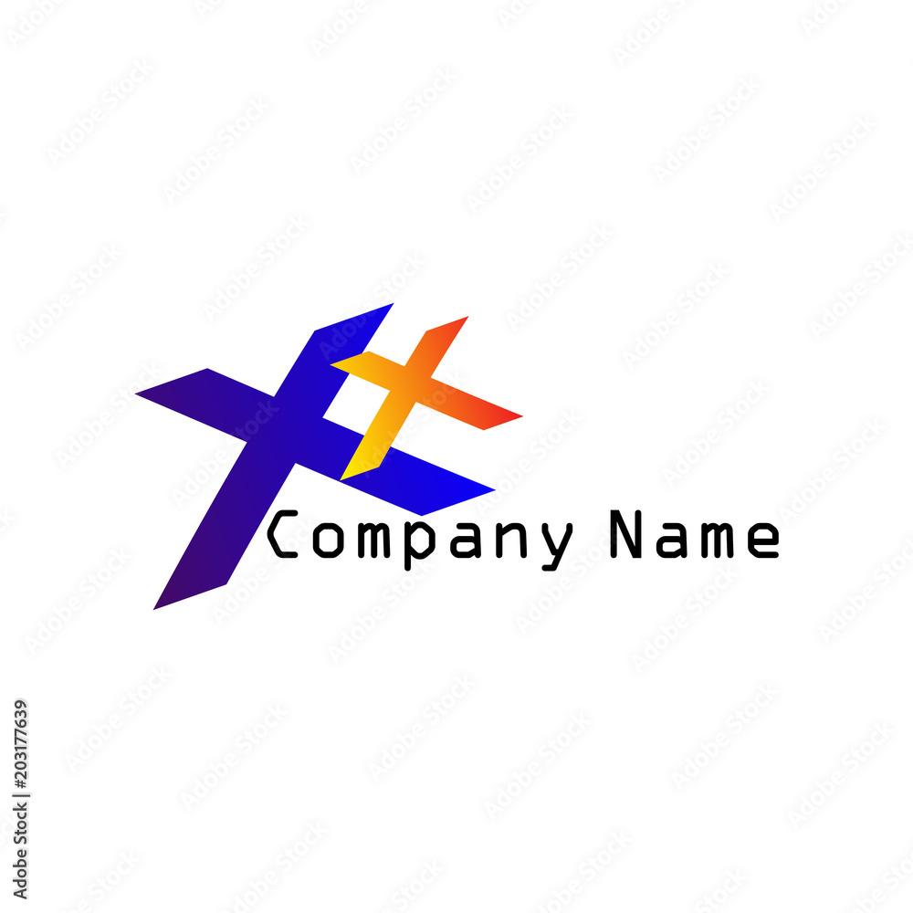 Obraz premium x blue business logo