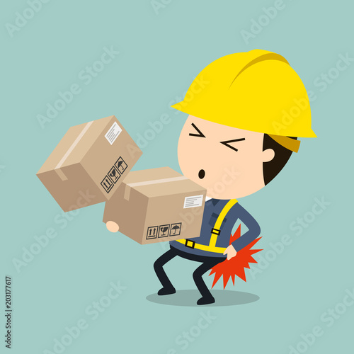 Transportation work, Vector illustration, Safety and accident, Industrial safety cartoon