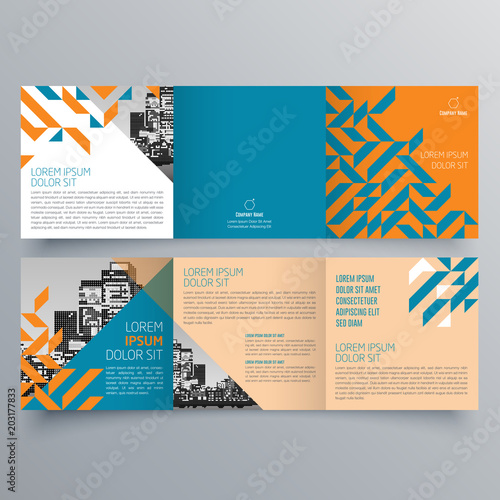 Brochure design, brochure template, creative tri-fold, trend brochure