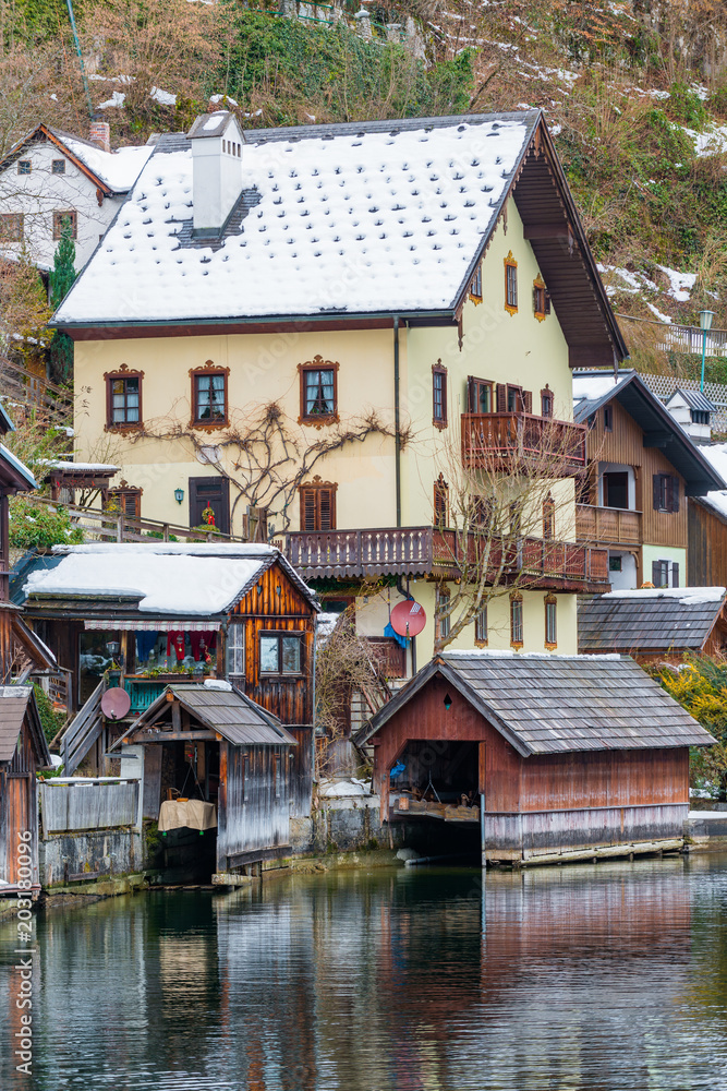 Stunningly beautiful Austrian mountain village of Hallstatt. Austria Stunningly beautiful Austrian mountain village of Hallstatt. Austria