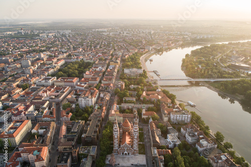 Bild auf Leinwand catholic cathedral in Szeged