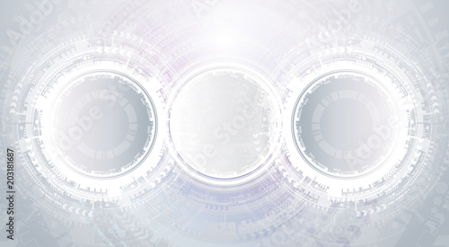 Abstract technological background with various technological elements. Structure pattern technology backdrop. Vector.