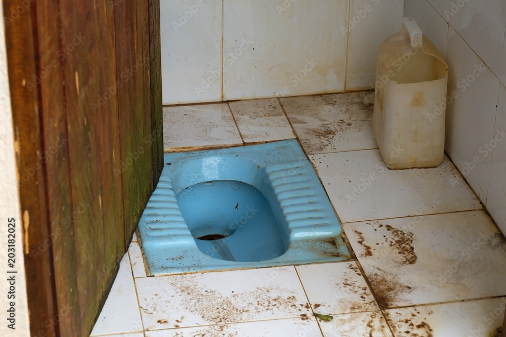 Public squat toilet in Sri Lanka. Stock Photo | Adobe Stock